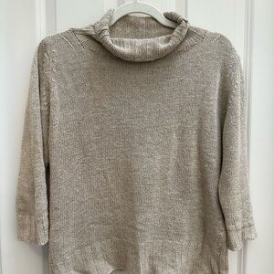 Burberry Light Brown Cowl Neck Sweater